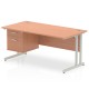 Rayleigh Cantilever Straight Desk with Fixed Pedestal